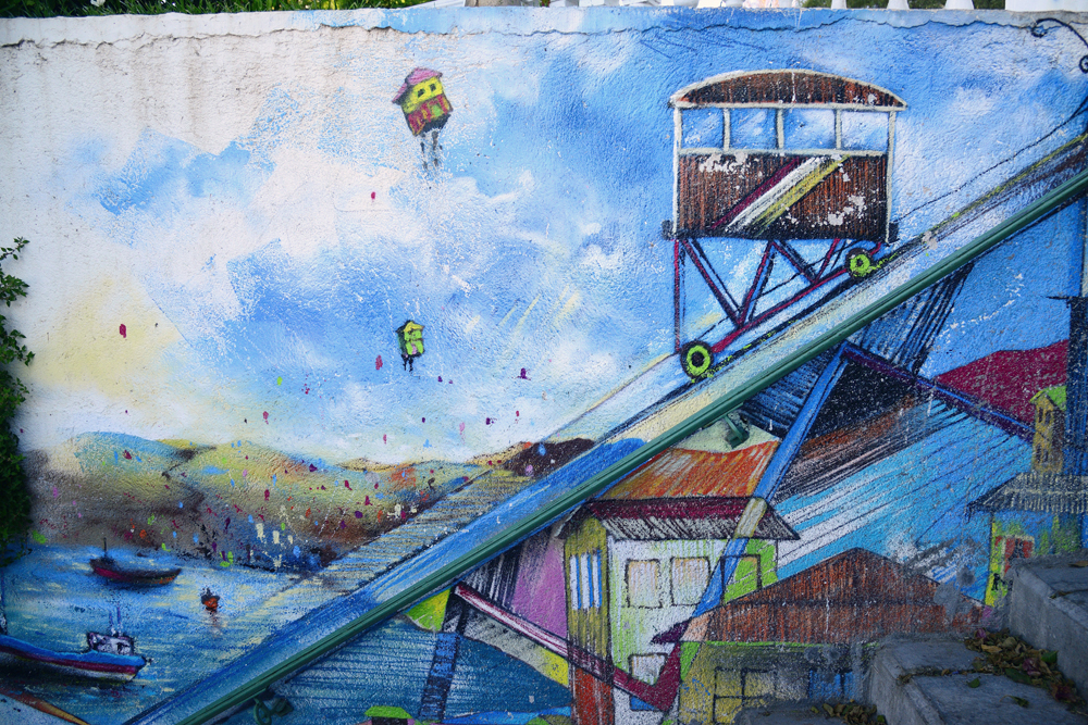 Mural of funicular
